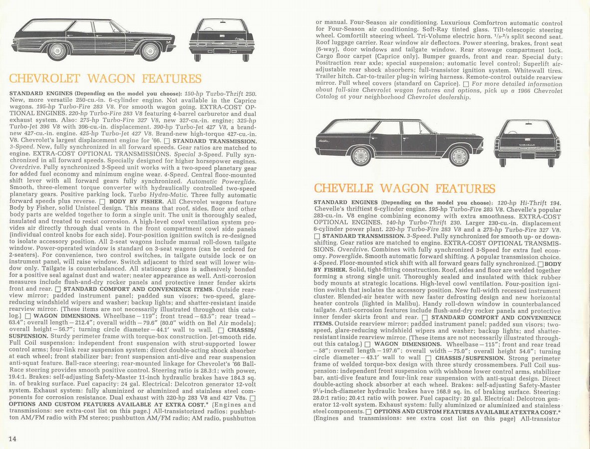 1966 Chevrolet Wagons Brochure Page 8